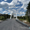 Nowa konstrukcja mostu na rzece Białce na drodze do miejscowości Trybsz. Most łączy Trybsz z Podhalem